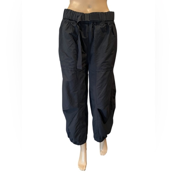 Free People Pants - Free People FP Movement Black Pants Womens Offsides Belt Buckle Pockets Size S